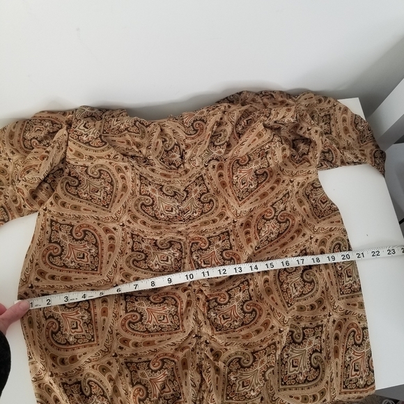 Ronny Kobo Astrid Paisley Ruched Silk Midi Cocktail Dress Size XL Multicolored - Picture 13 of 16